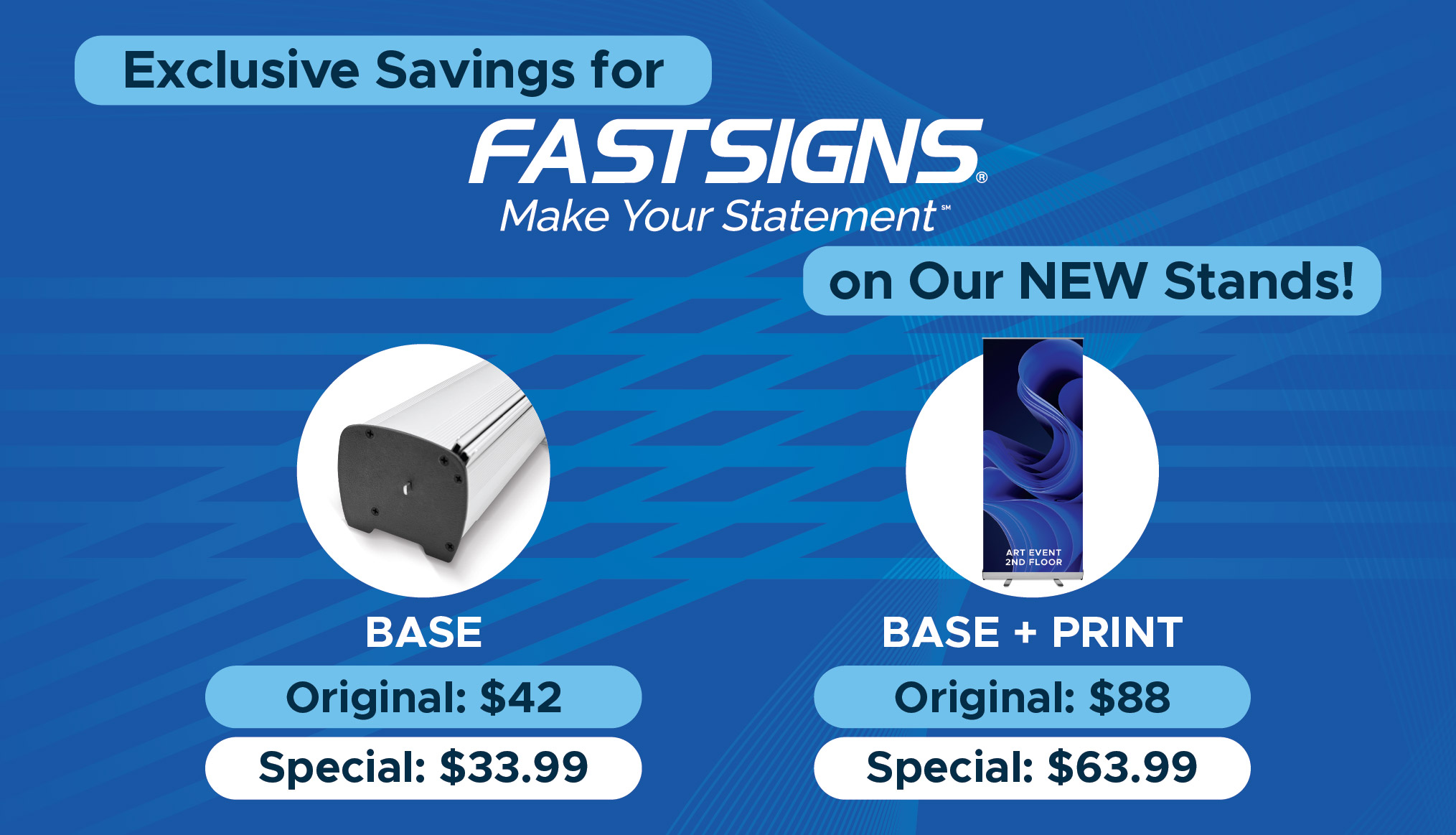 Get exclusive savings on our new stands! Base Original: $40 Special: $33.99 and Peak Original: $88.25 Special: $79.99