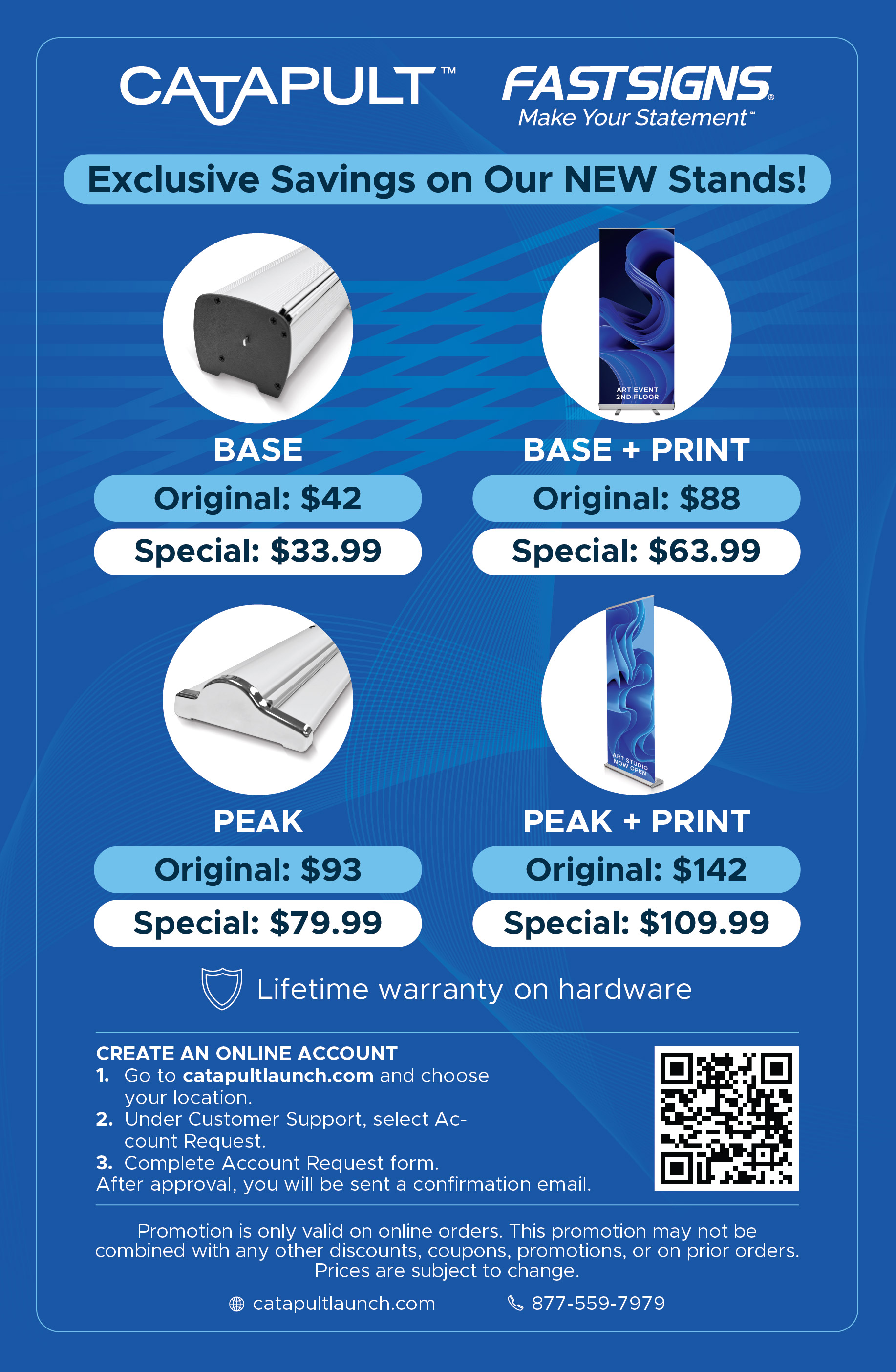 Get exclusive savings on our new stands! Base Original: $40 Special: $33.99 and Peak Original: $88.25 Special: $79.99